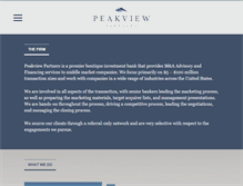 Tablet Screenshot of peakviewpartners.com